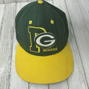 GREEN BAY PACKERS Hat Annco vintage green yellow adjustable‎ cap Embroidered